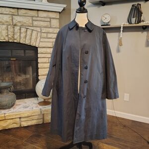 Vintage 60s/70s Woman's Classic Black Trench Coat Size 14
